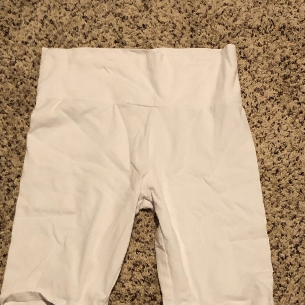 White bicycle shorts